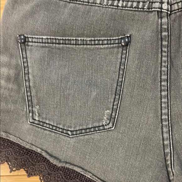 Free People Grey Denim Shorts - Picture 9 of 12
